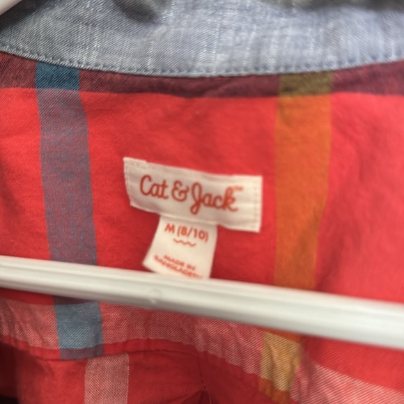 Four Fun colorful plaid button down shirts. - Picture 5 of 9